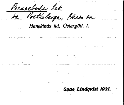Bild på arkivkortet för arkivposten Besseboda