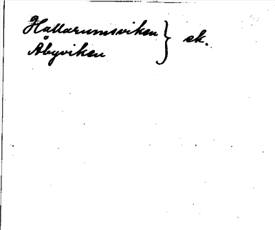 Bild på baksidan av arkivkortet för arkivposten *Hammarbyvik