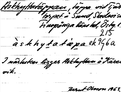 Bild på arkivkortet för arkivposten Askhyttatäppan