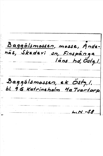 Bild på arkivkortet för arkivposten Baggölsmossen