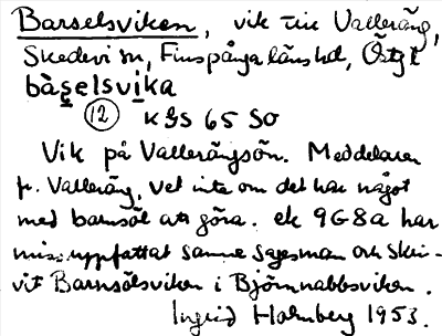 Bild på arkivkortet för arkivposten Barselsviken