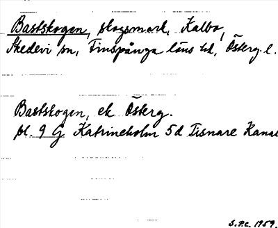 Bild på arkivkortet för arkivposten Bastskogen