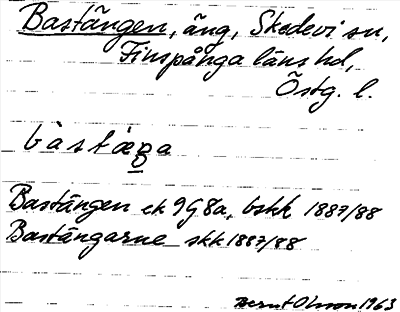 Bild på arkivkortet för arkivposten Bastängen
