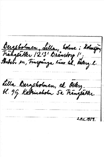 Bild på arkivkortet för arkivposten Bergsholmen, Lilla