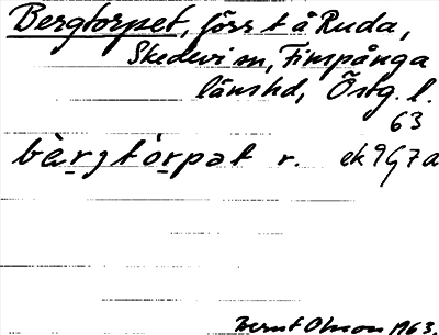 Bild på arkivkortet för arkivposten Bergtorpet
