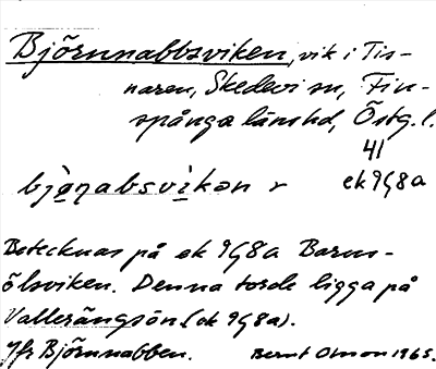 Bild på arkivkortet för arkivposten Björnnabbsviken