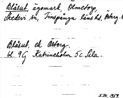 Bild på arkivkortet för arkivposten Blåsut