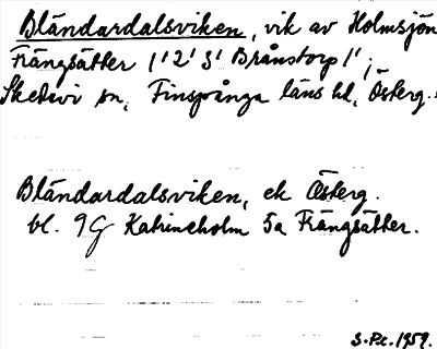 Bild på arkivkortet för arkivposten Bländardalsviken
