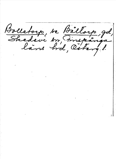 Bild på arkivkortet för arkivposten Bolletorp, se Båltorp