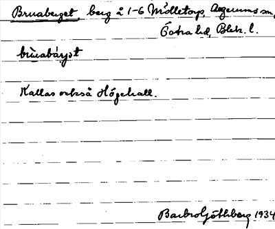 Bild på arkivkortet för arkivposten Bruaberget