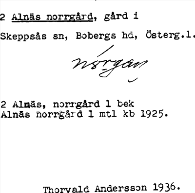 Bild på arkivkortet för arkivposten Alnäs norrgård