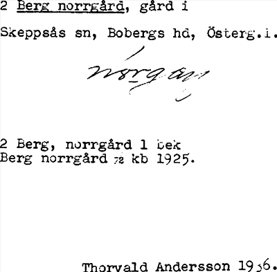 Bild på arkivkortet för arkivposten Berg norrgård