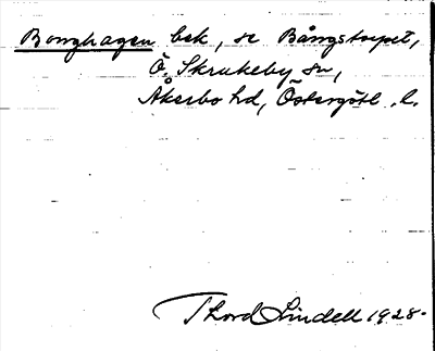 Bild på arkivkortet för arkivposten Bonghagen, se Bångstorpet