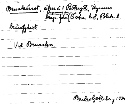 Bild på arkivkortet för arkivposten Bruakärret