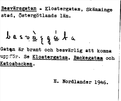 Bild på arkivkortet för arkivposten Besvärsgatan, Se Klostergatan, Backegatan m.m.