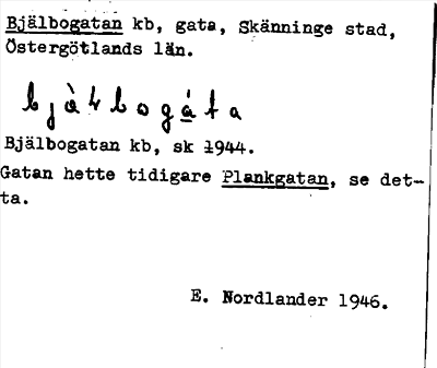 Bild på arkivkortet för arkivposten Bjälbogatan, se Plankgatan
