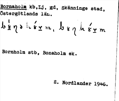 Bild på arkivkortet för arkivposten Bornaholm