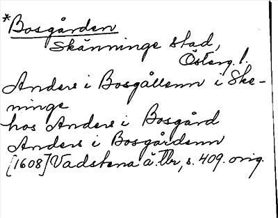 Bild på arkivkortet för arkivposten *Bosgården