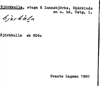 Bild på arkivkortet för arkivposten Björkkulla