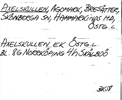 Bild på arkivkortet för arkivposten Axelskullen