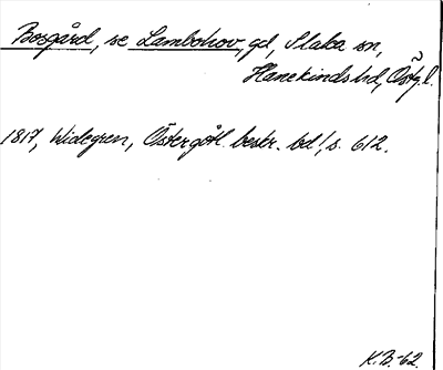 Bild på arkivkortet för arkivposten Bosgård, se Lambohov