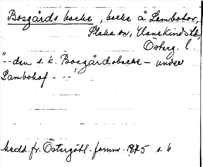 Bild på arkivkortet för arkivposten Bosgårds backe