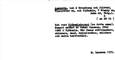 Bild på arkivkortet för arkivposten Armbysta