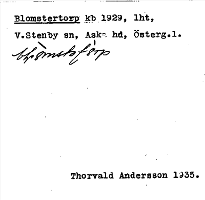 Bild på arkivkortet för arkivposten Blomstertorp