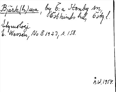 Bild på arkivkortet för arkivposten Bjärk(h)usa