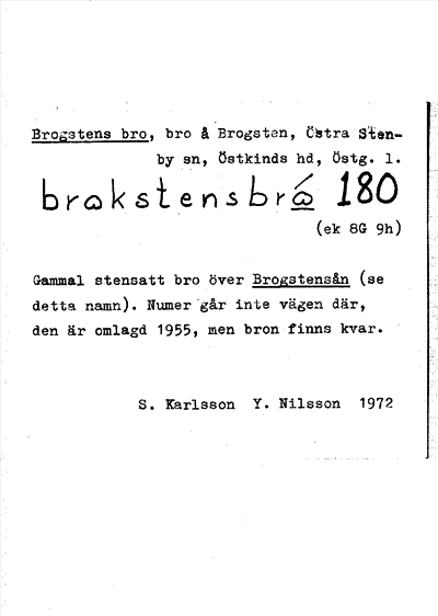 Bild på arkivkortet för arkivposten Brogstens bro