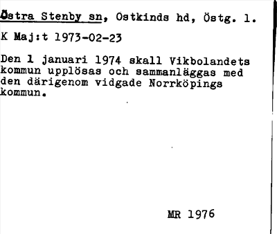 Bild på arkivkortet för arkivposten Östra Stenby sn