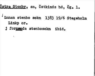 Bild på arkivkortet för arkivposten Östra Stenby