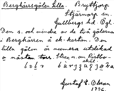 Bild på arkivkortet för arkivposten Bergkärrsgölen Lilla