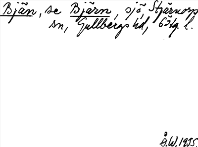 Bild på arkivkortet för arkivposten Bjän, se Bjärn