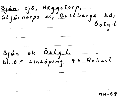 Bild på arkivkortet för arkivposten Bjän