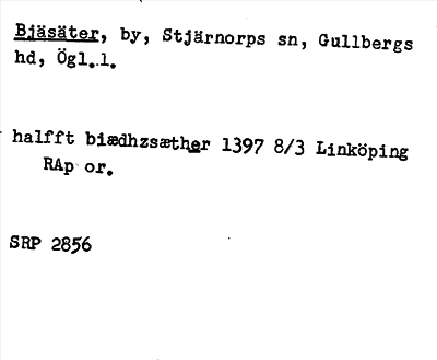 Bild på arkivkortet för arkivposten Bjäsäter