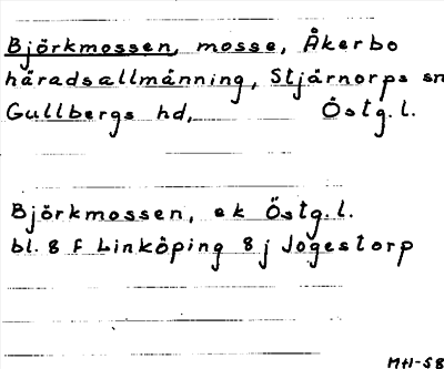 Bild på arkivkortet för arkivposten Björkmossen