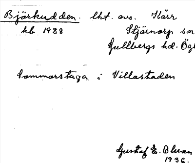 Bild på arkivkortet för arkivposten Björkudden