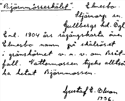Bild på arkivkortet för arkivposten »Björnmåssekälet»