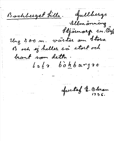 Bild på arkivkortet för arkivposten Bockberget Lilla