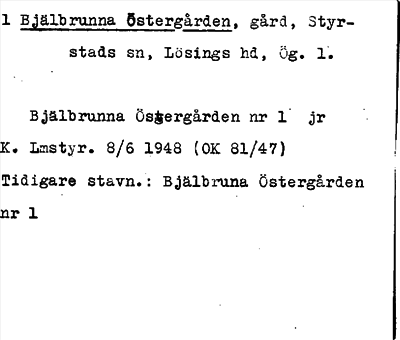 Bild på arkivkortet för arkivposten Bjälbrunna Östergården