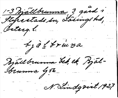 Bild på arkivkortet för arkivposten Bjällbrunna