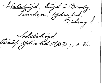 Bild på arkivkortet för arkivposten Adelshöjd