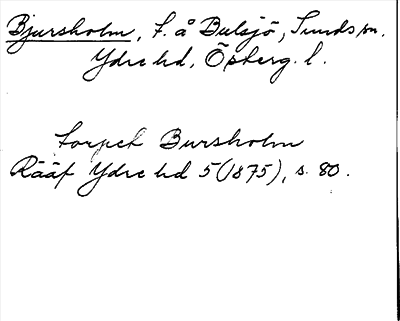 Bild på arkivkortet för arkivposten Bjursholm