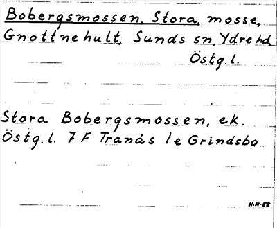 Bild på arkivkortet för arkivposten Bobergsmossen, Stora