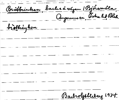 Bild på arkivkortet för arkivposten Brådbrinken