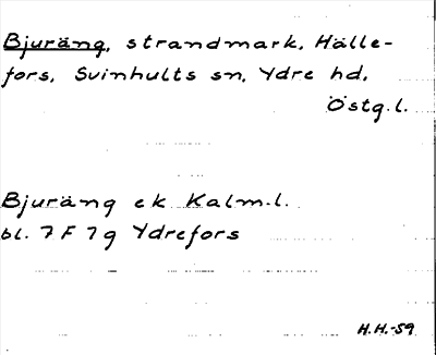 Bild på arkivkortet för arkivposten Bjuräng