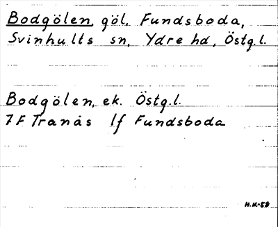Bild på arkivkortet för arkivposten Bodgölen
