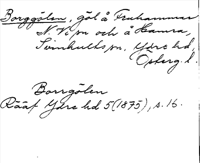 Bild på arkivkortet för arkivposten Borggölen