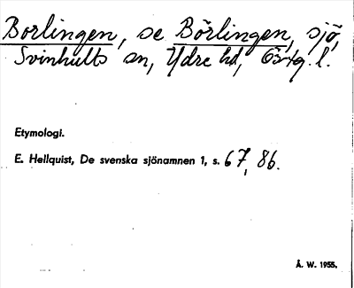 Bild på arkivkortet för arkivposten Borlingen, se Börlingen